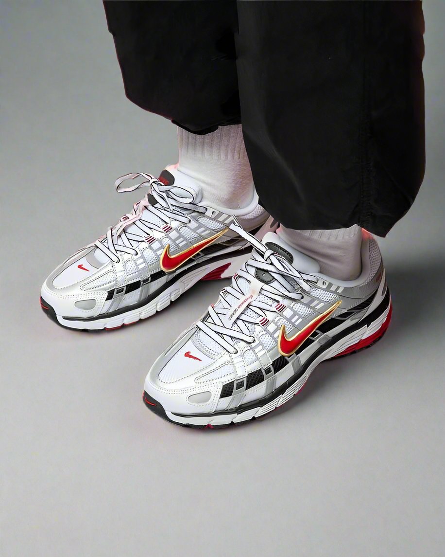 Nike P-6000 Platinum Varsity Red