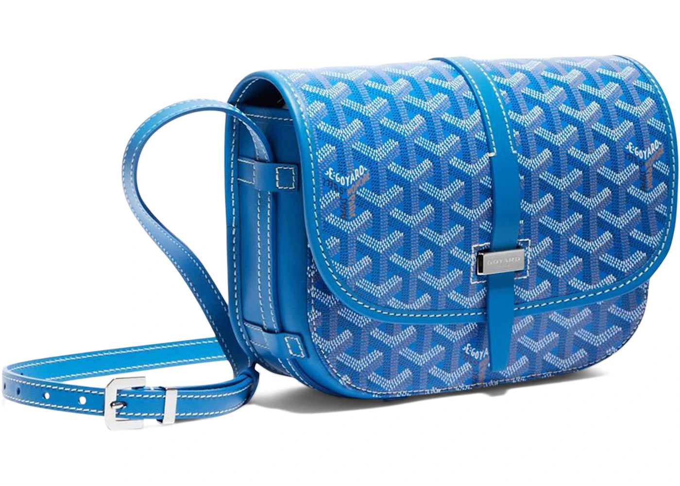 Goyard Belvedere PM Sky Blue Relace