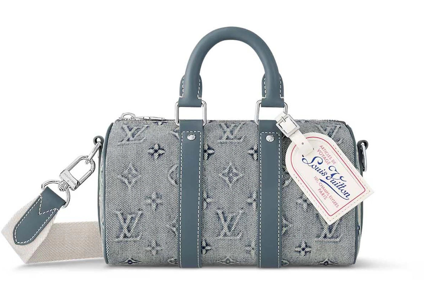 Louis Vuitton Keepall Bandouliere 25 Monogram Washed Denim canvas