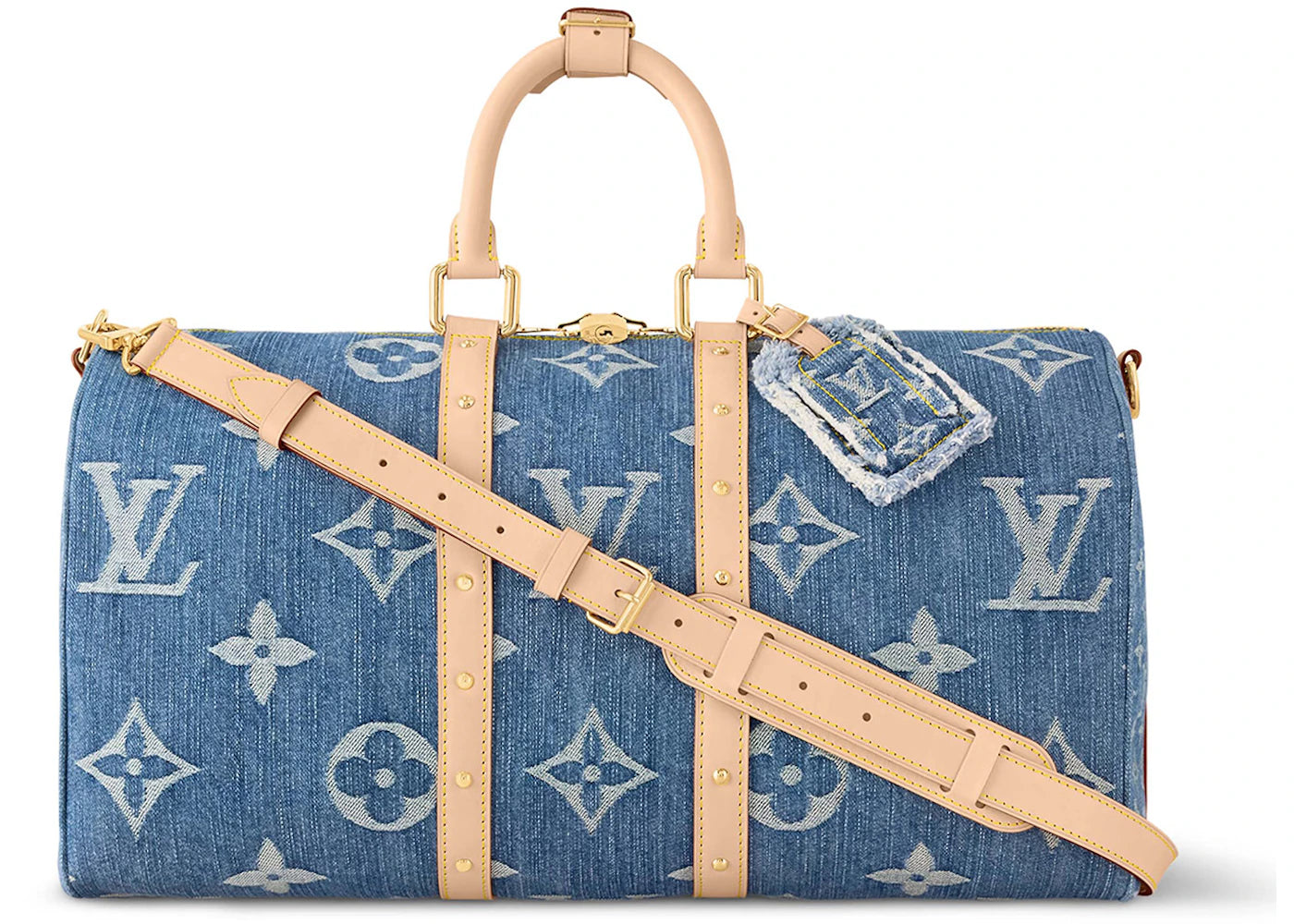Louis Vuitton Keepall Bandouliere 45 Monogram Denim Blue – Relace