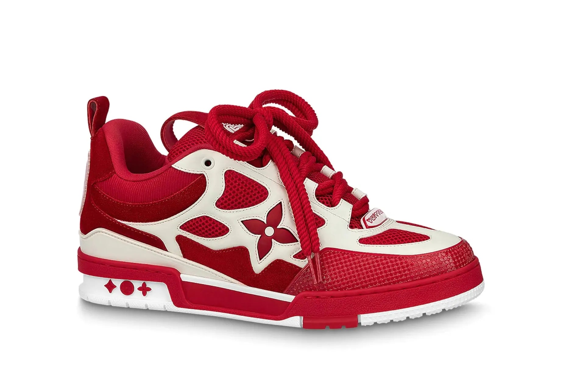 Red and white louis vuitton sneakers discount