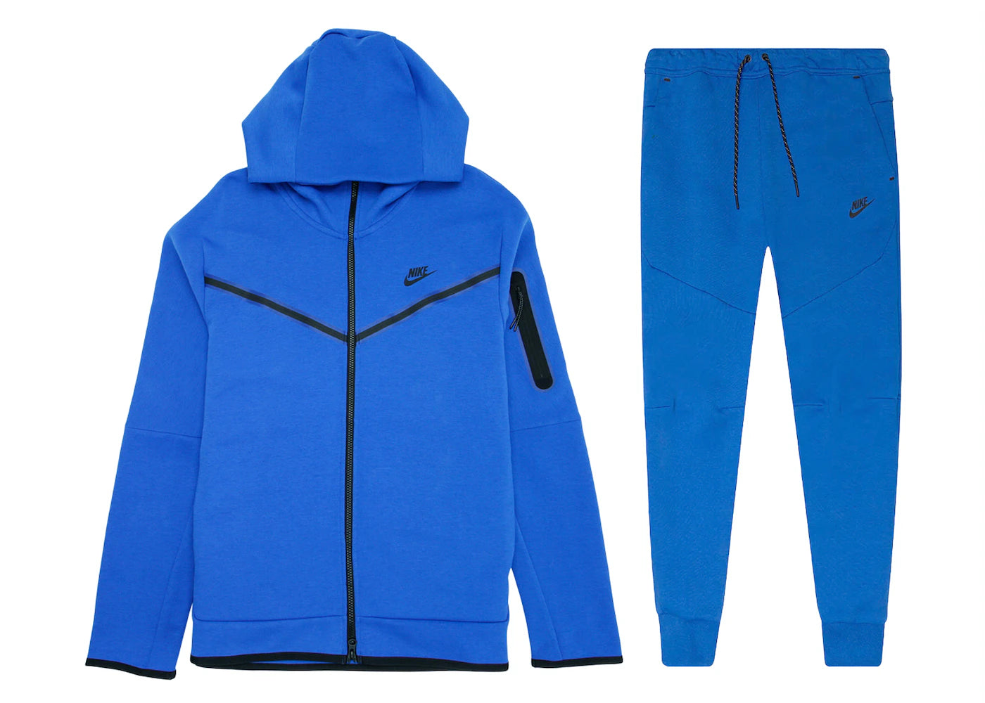 Nike Fleece Nike Royal Blue Tracksuit Nike Sportswear Tech Fleece Full Zip  Hoodie Joggers Set Game