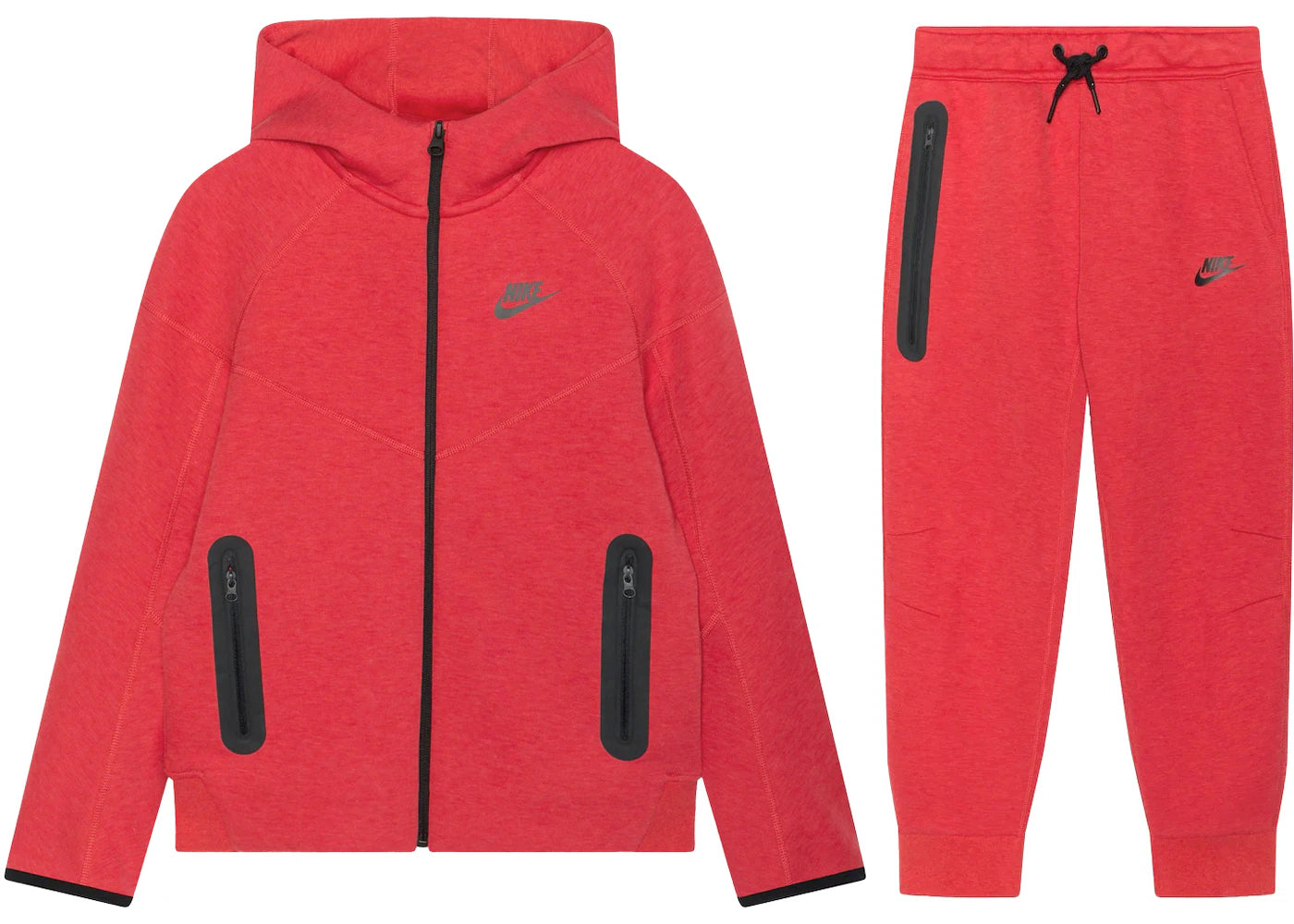 Red nike sweatpants and hoodie sale