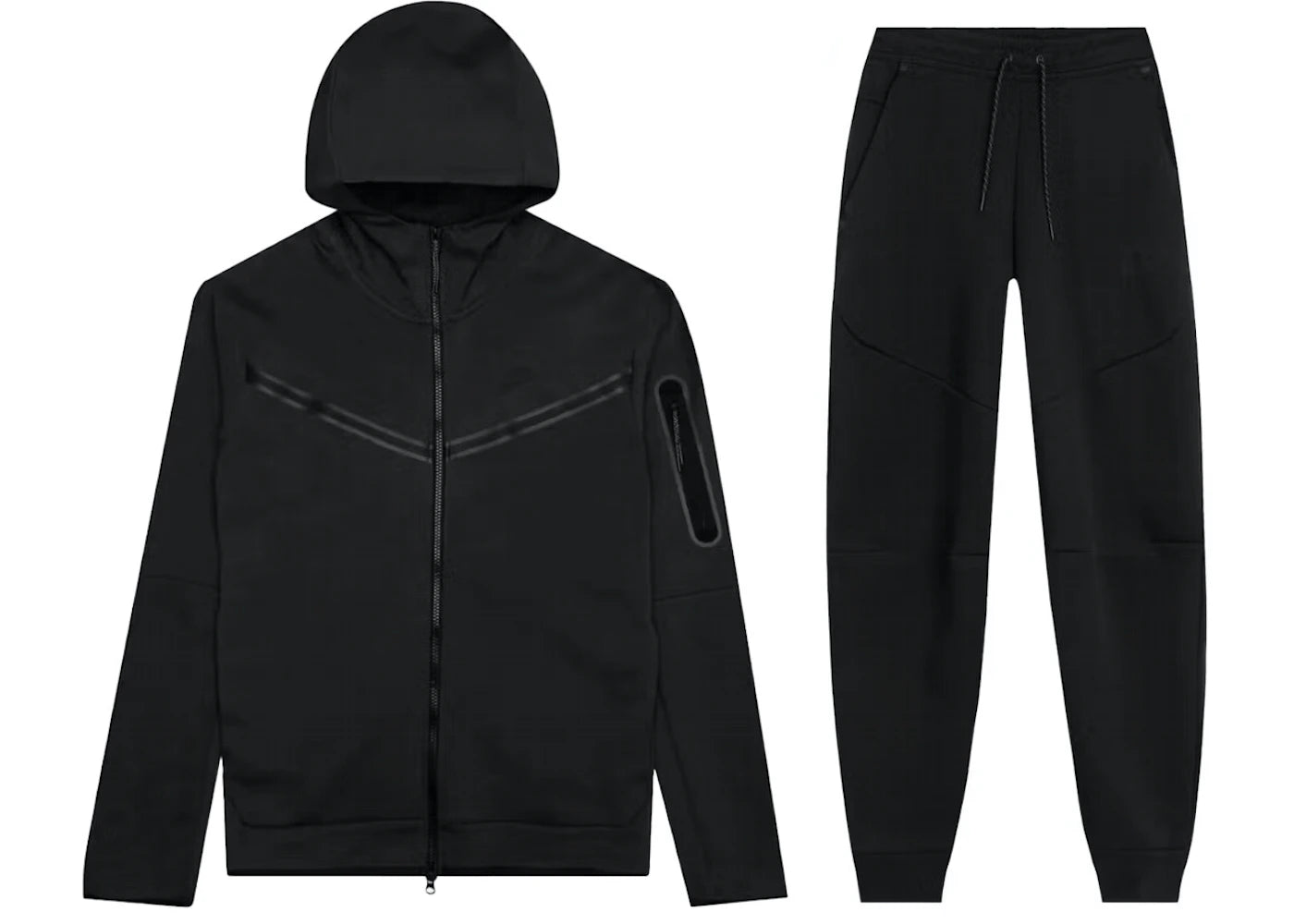 Nike Sportswear Tech Fleece Full-Zip Hoodie Joggers Set Black
