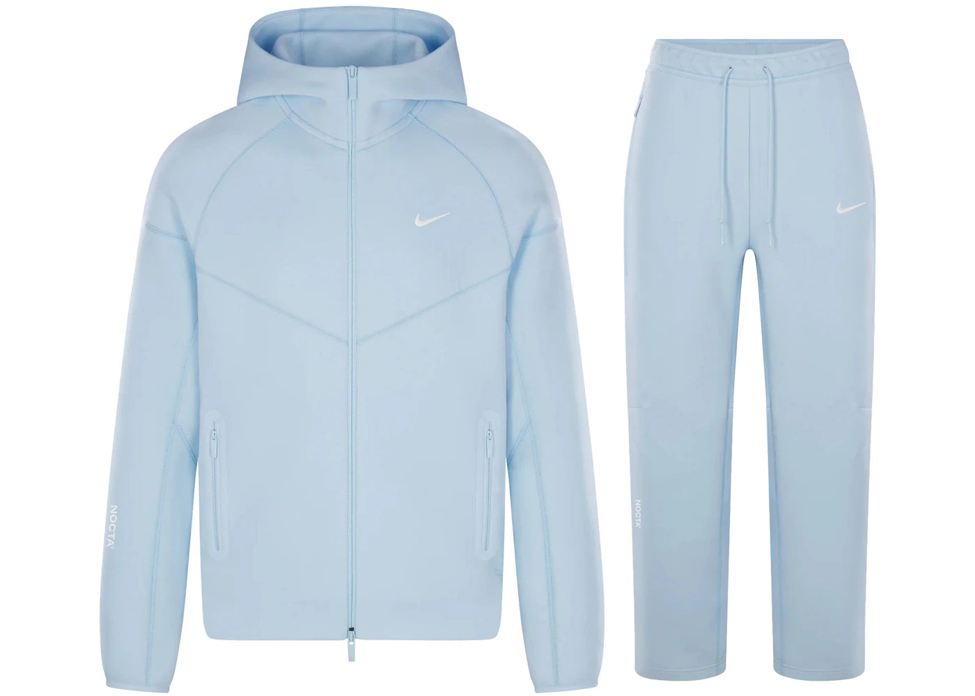 Nike x NOCTA Tech Fleece Hoodie Joggers Set Cobalt Blue Tint Relace