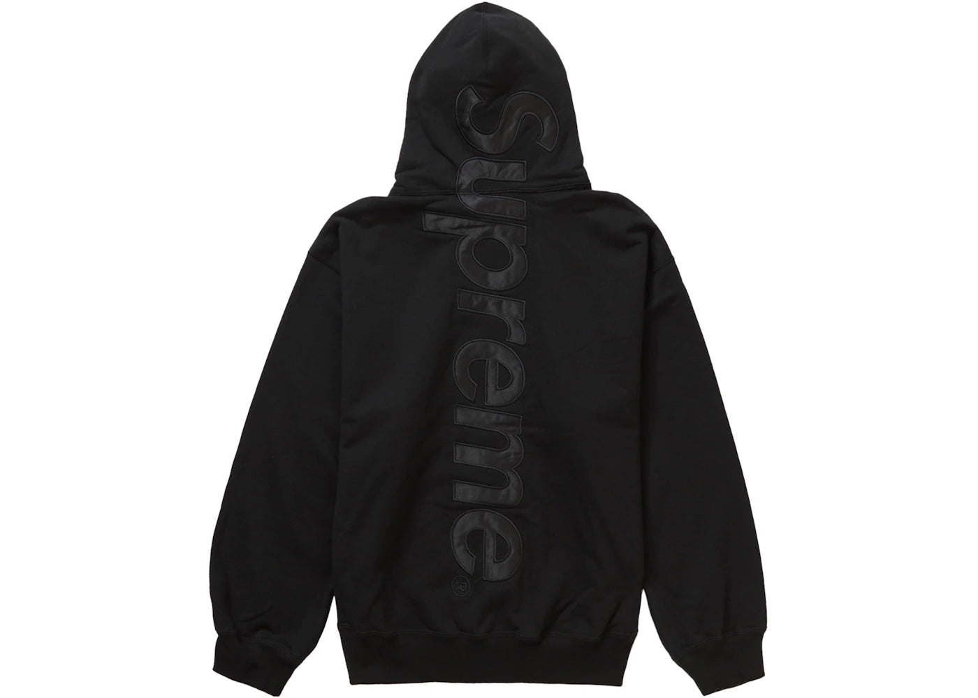 Supreme Satin Appliqué Hooded Sweatshirt (FW23) Black – Relace
