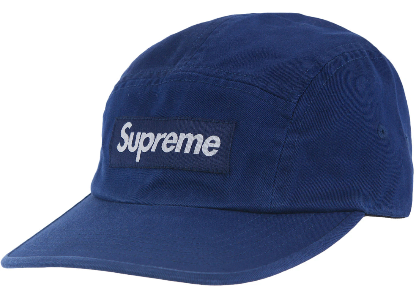 Supreme Washed Chino Twill Camp Cap SS24 Navy Relace