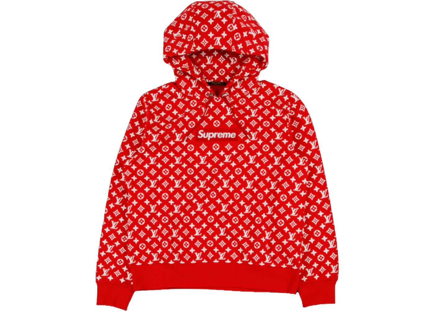 Supreme x Louis Vuitton Box Logo Hooded Sweatshirt Red Relace