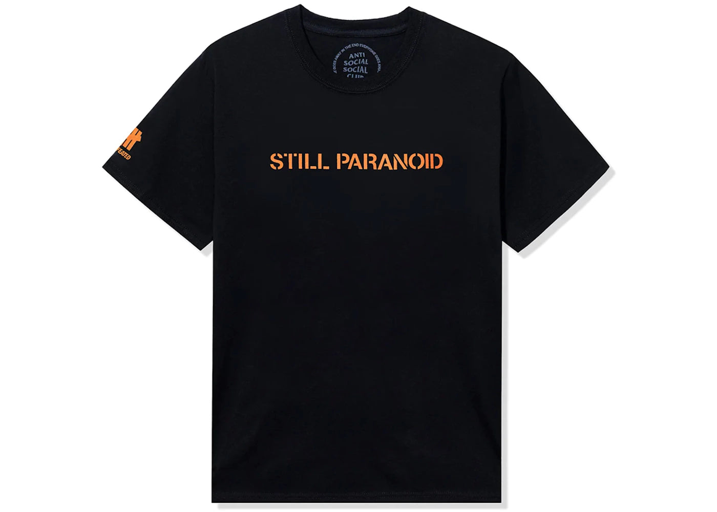 Anti Social Social Club x Undefeated Still Paranoid Tee Black – Relace